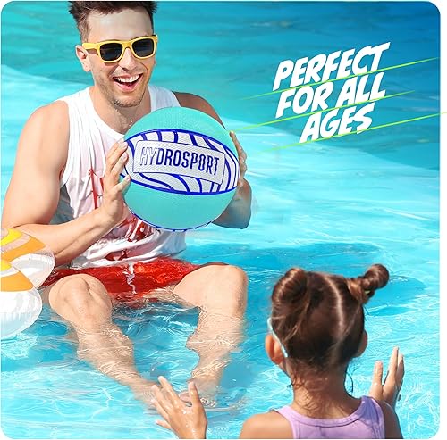 Vista 6 de Baloncesto de piscina (talla 3) – Juguetes de piscina para niños, adolescentes y adultos – Baloncesto acuático para fiestas en piscinas – Pelotas
