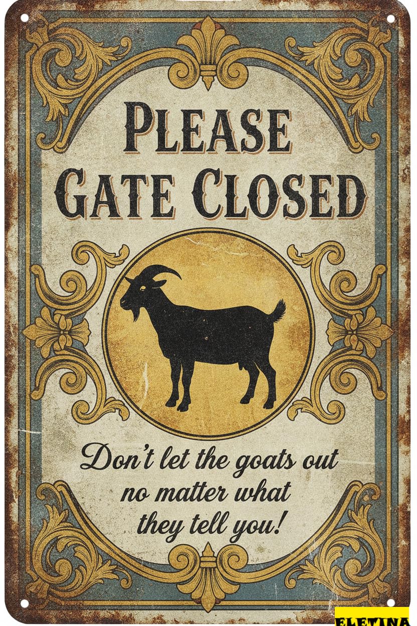 Please Keep Gate Closed Metal Warning Sign Driveway High Way Street Gate Yard Business Decor 8x12in