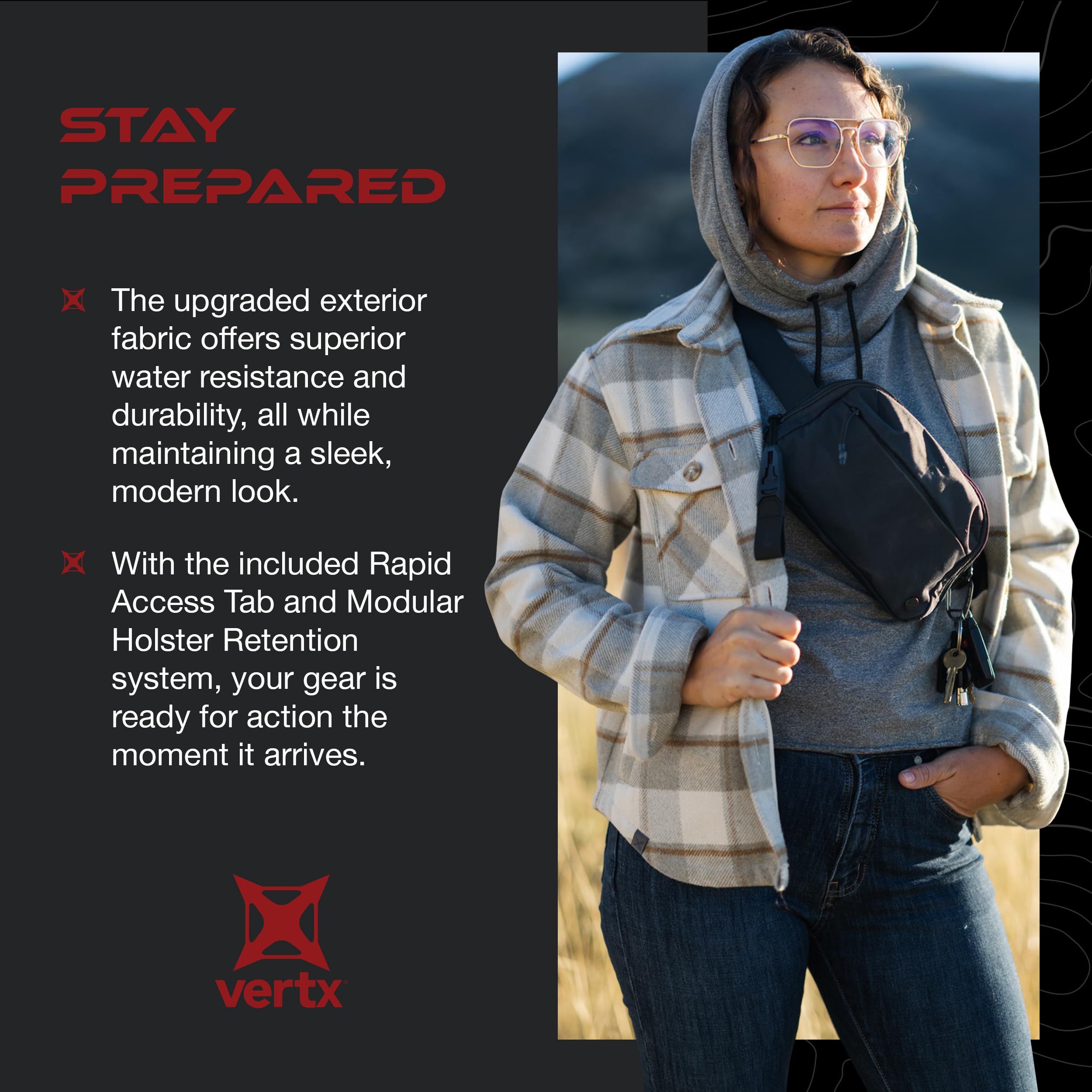 Vertx Everyday Fanny Pack 2.0 (VTX5264-IBK) - Borra Vita In Nylon Color Bone White