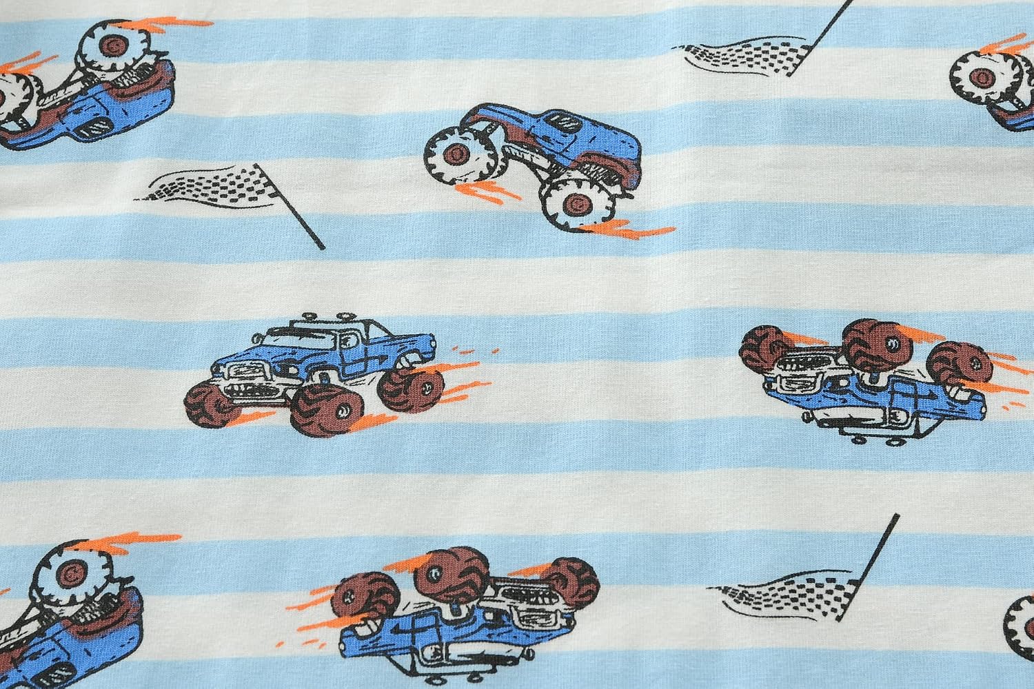 Little Hand Toddler Baby Boys Pajamas Monster Truck Summer Pjs Sleepwear Cotton Kids Short Sets Clothes