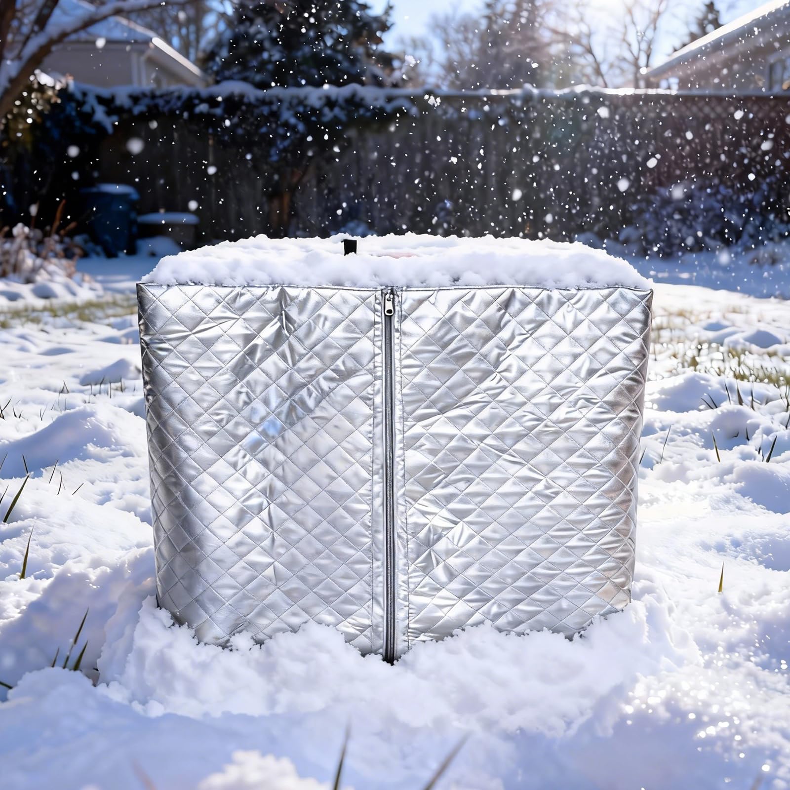 Housse thermique pour réservoir IBC 1000 l - Bâche résistante au gel avec isolation thermique - Housse de protection imperméable pour réservoir d'eau de pluie - Protection UV contre la formation