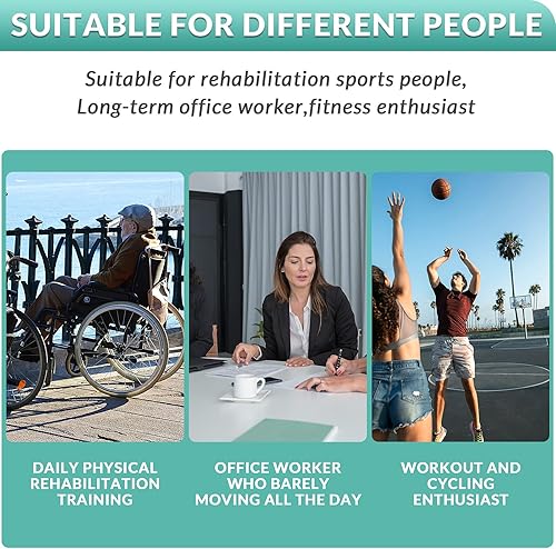 Miniatura 7 de MEETWARM Bicicleta de ejercicio con pedal para personas mayores, brazo de mano, pierna y rodilla, equipo de fitness ajustable, plegable, terapia