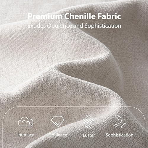 Miniatura 6 de DEINPPA Bastidor de cama tamaño Queen con 4 cajones de almacenamiento y cabecera suave tipo nube, base de madera con tapizado de chenilla, no