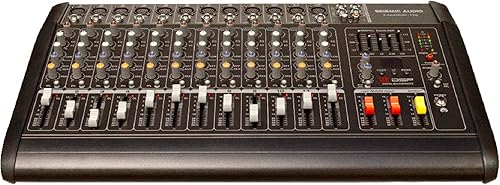 Seismic Audio - LandSlide-12P - Mezclador de alimentación profesional DSP de 12 canales - Potencia