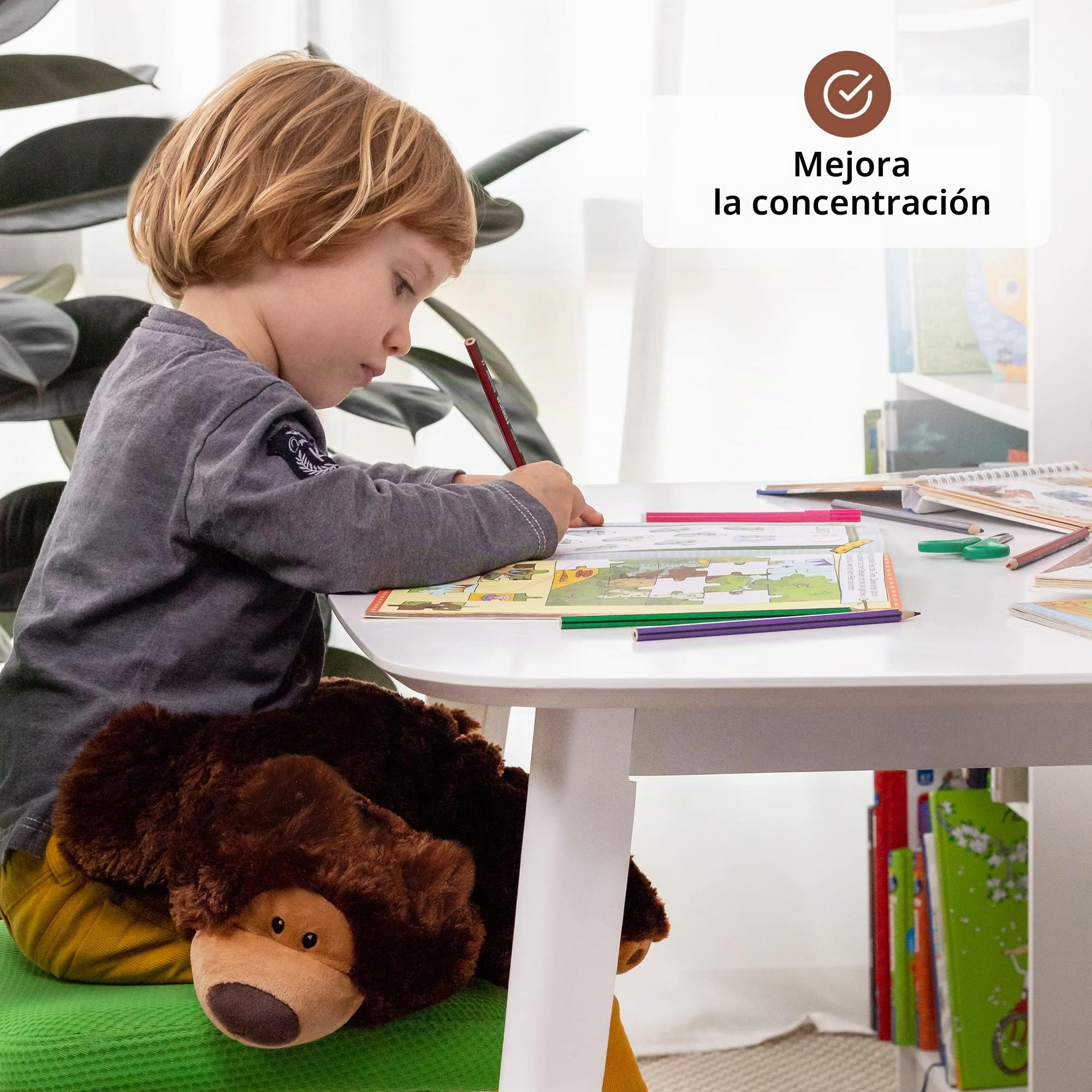 Cojín De Regazo Con Lastre Para Niños | Calmante Y Reconfortante | Animal De Regazo | Peluche Sensorial | Manta De Regazo Para Trastorno Sensorial | Ayuda En Autismo, Tdah, Ansiedad Estrés | 2.3 Kg