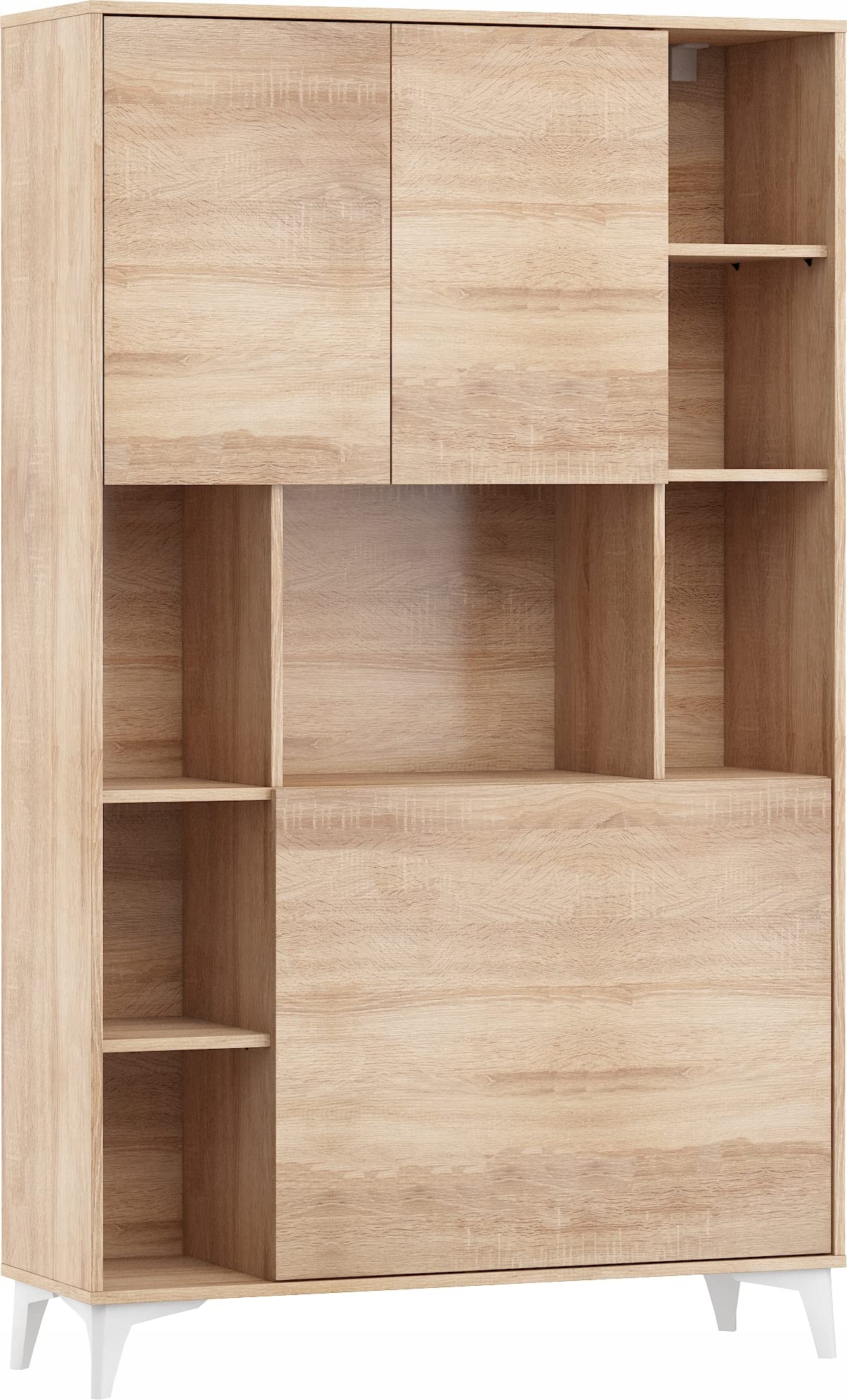 BB Loisir Armoire Placard Convertible en Bureau et Table Home Office 175x105x34cm « Meggie 2-Sonoma Artisan»