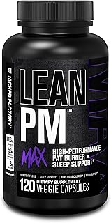 Jacked Factory Lean PM Max - High-Performance Weight Loss, Sleep Support, Fat Burner, & Appetite Suppressant for Men and Women w/Melatonin, Magnesium, Carnipure, & Ashwagandha - 120 Diet Pills