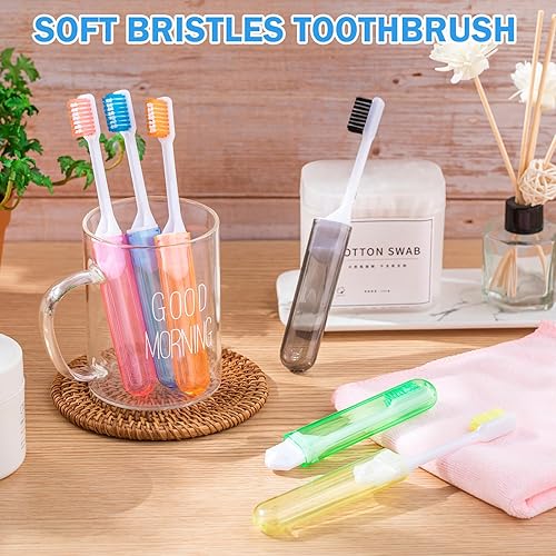 Miniatura 4 de Ziliny Cepillo de dientes plegable de 36 piezas, cepillo de dientes portátil para niños, cerdas suaves, cepillo de dientes plegable pequeño para