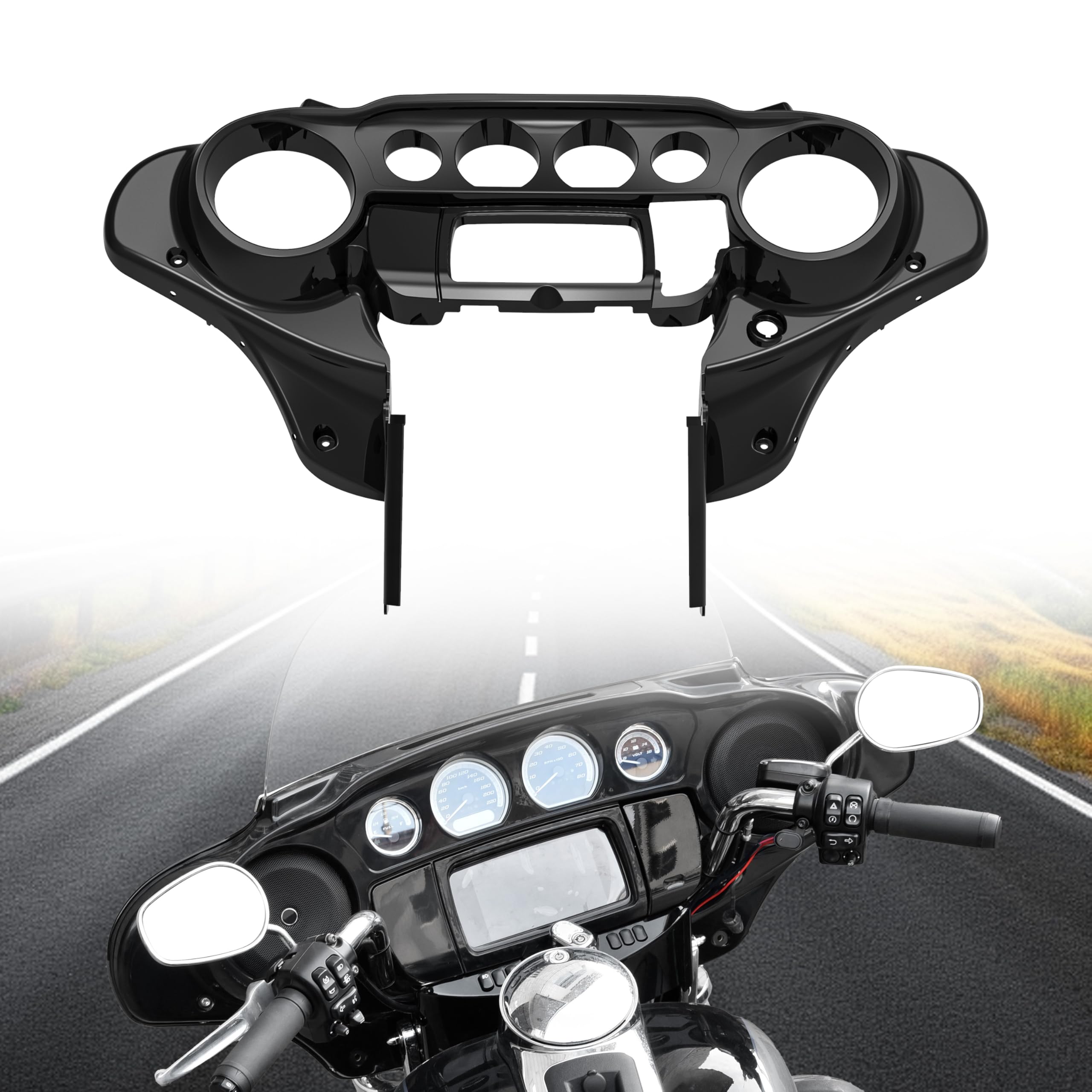 Photo 1 of VEISUTOR Batwing Inner Fairing for Harley Davidson Touring 2014-2023, Black