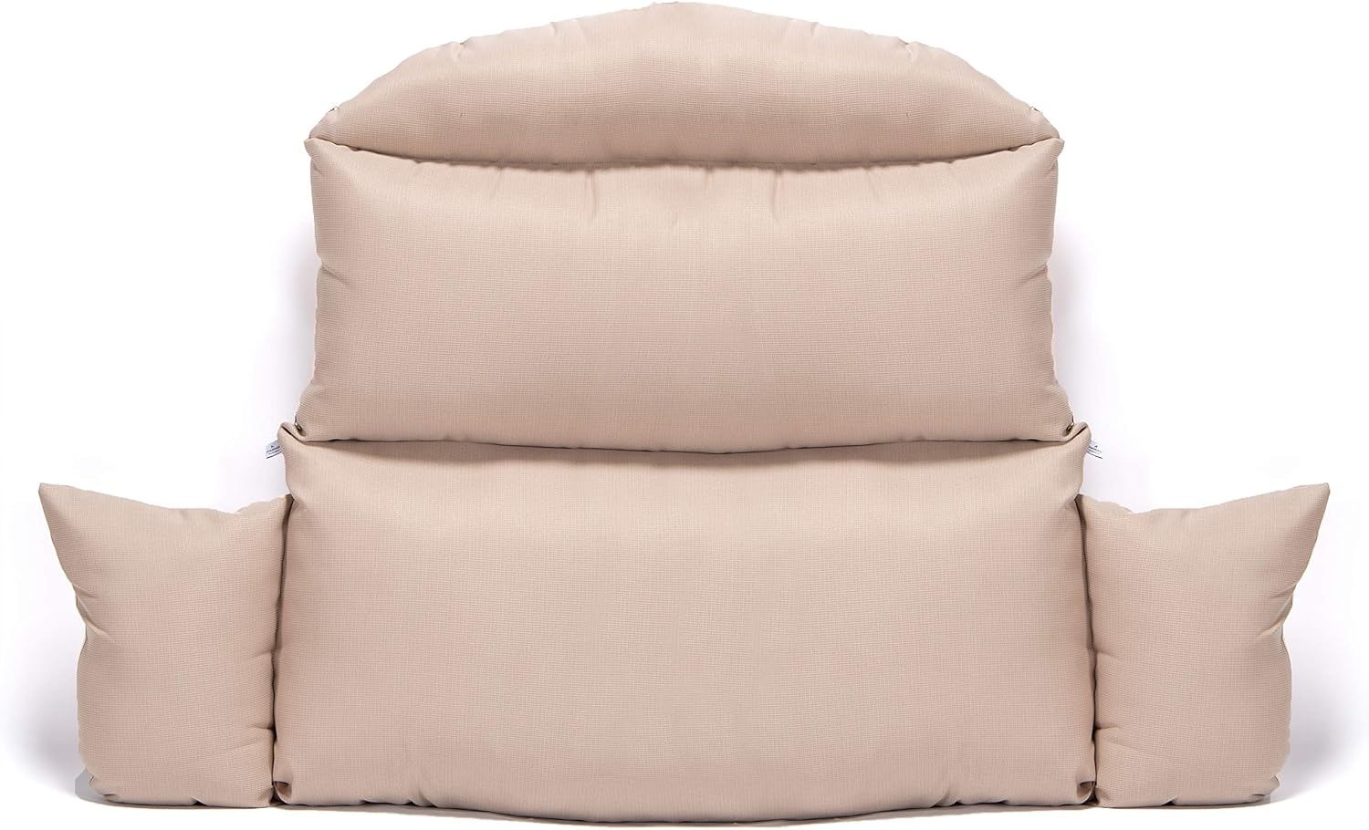 LeisureMod 2 Person Hanging Egg Chair Cushion - Beige, Weather-Resistant, Quick-Drying Fabric with Soft Cotton Filling, Machine Washable