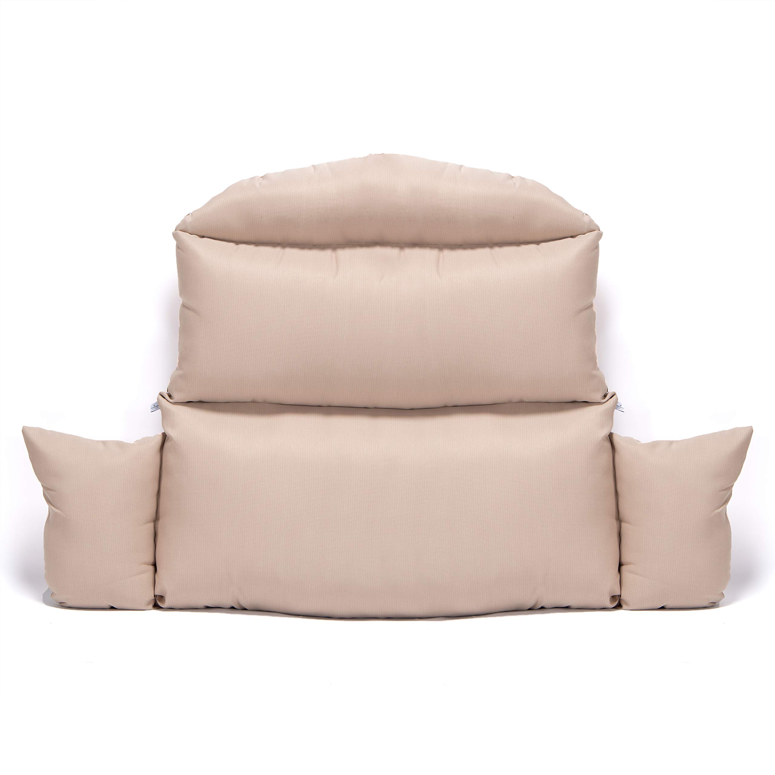LeisureMod 2 Person Hanging Swing Chair Cushion Modern Soft Breathable Cotton Removable Zipper Cover, Machine Washable Weather Resistant Cushions in Beige