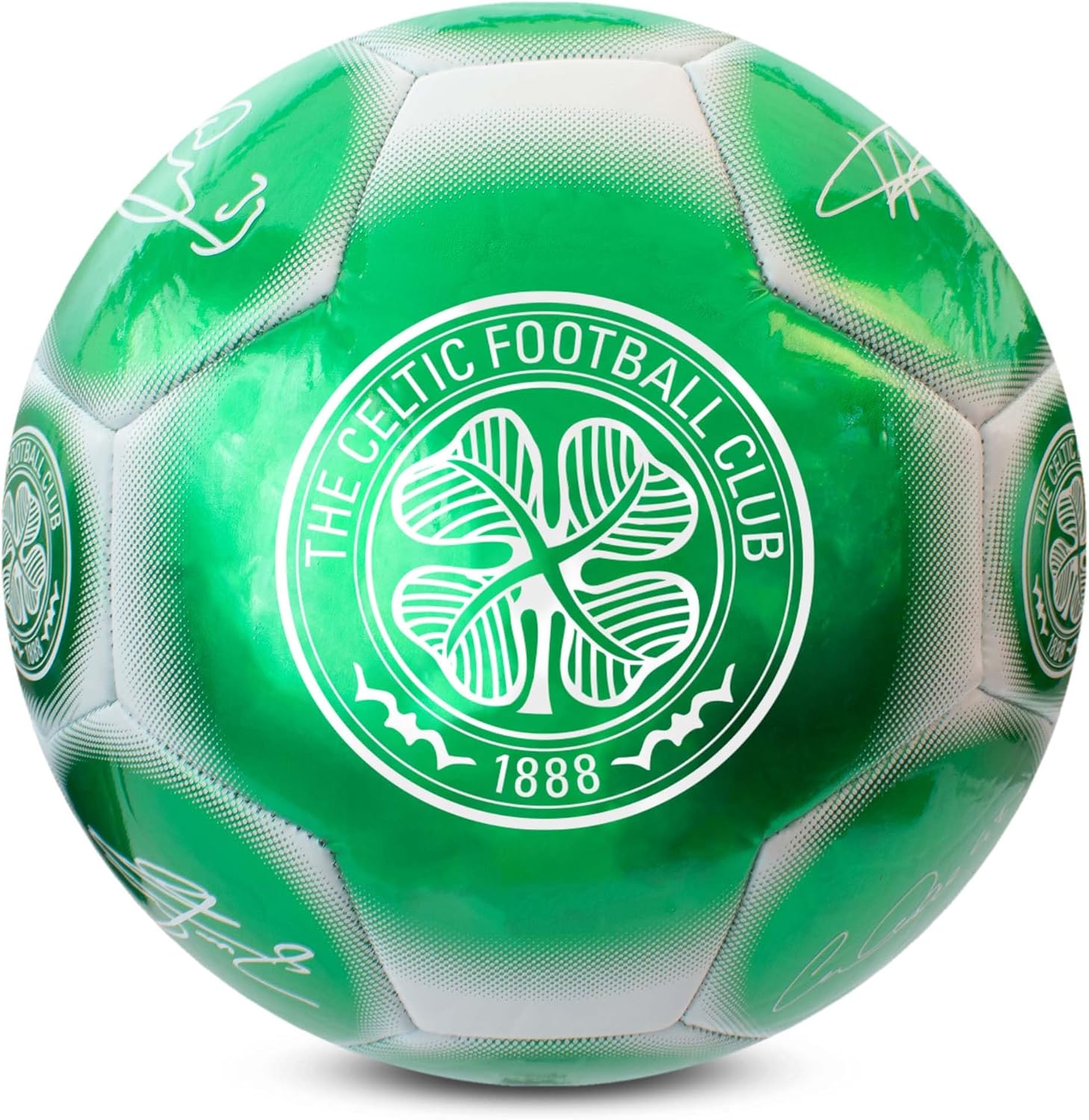 Hy-Pro Officially Licensed Classic Signature Soccer Ball, Metallic, Size 5, Training, Match, Merchandise, Collectible for Kids and Adults