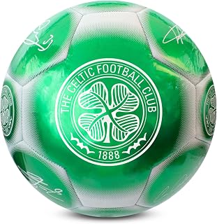 Officially Licensed Classic Signature Football, Metallic, Size 5, Training, Match, Merchandise, Collectible for Kids and Adults