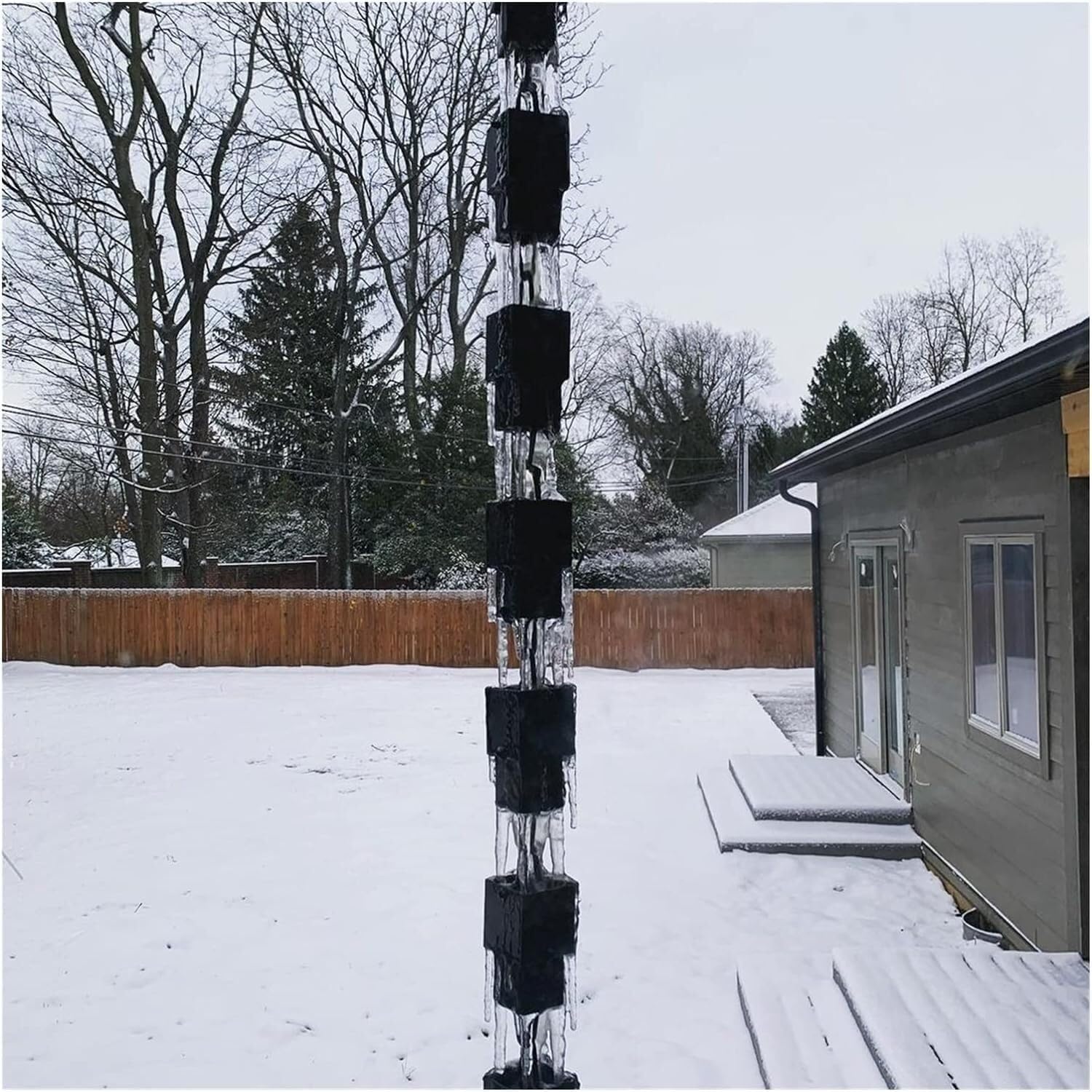 Rain Chains Aluminum Alloy 1M rain Chain, for Gutter downpipe Decoration, for Heavy rain Hanging rain Chain