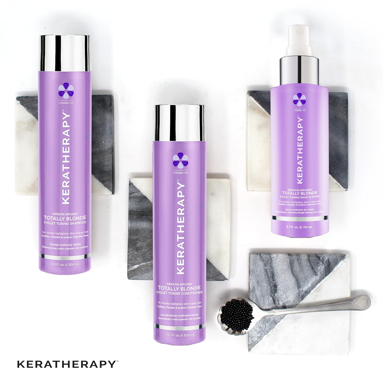 KERATHERAPY Keratin Infused Violet Toning Leave-in Protectant for Blonde, Highlighted, Silver & Gray Hair - Sulfate & Paraben Free, 3.7 fl. oz. - Image 8