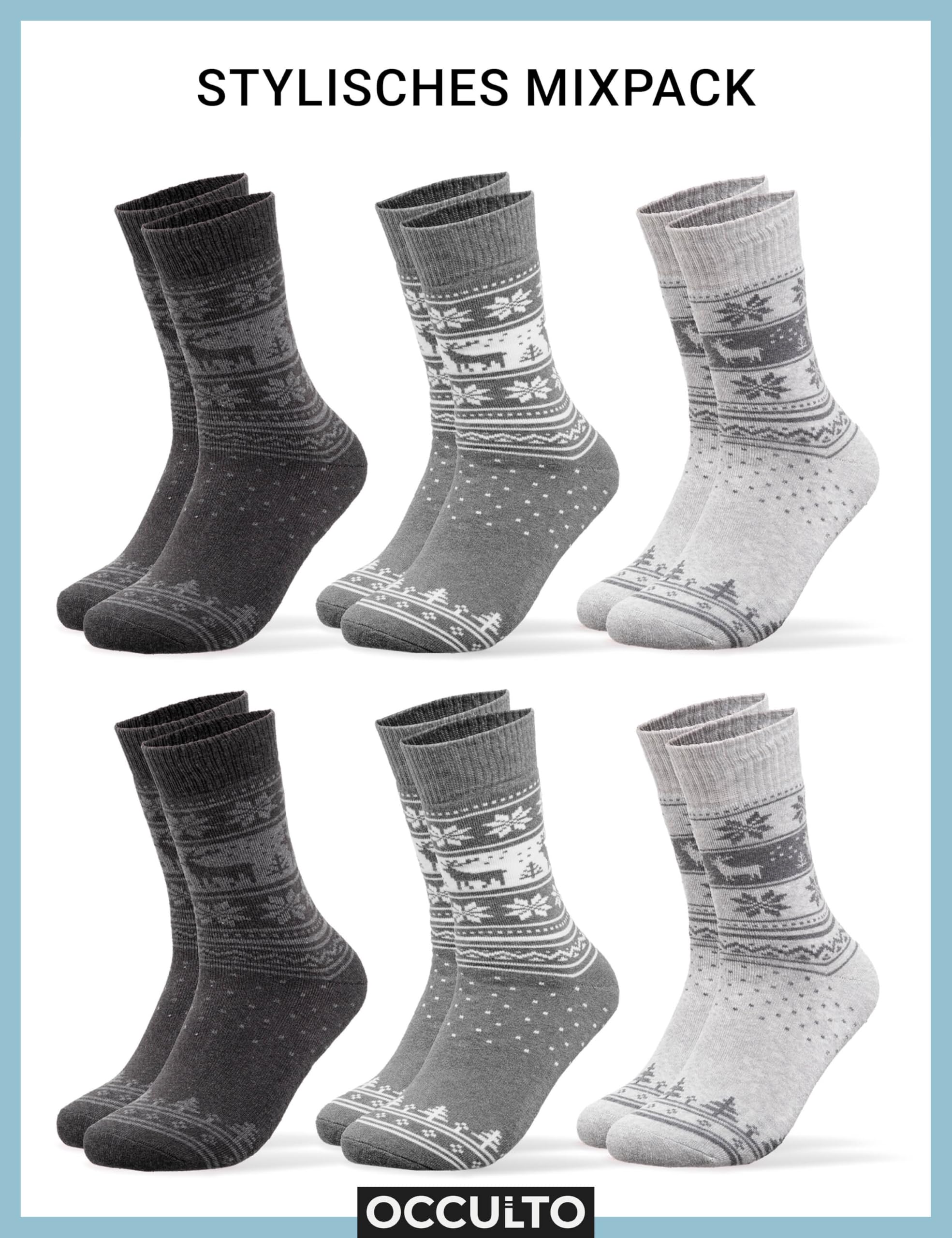 Occulto Damen Norweger Socken 6er Pack (Modell: Frida)