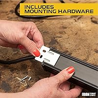 Vista 5 de Iron Forge Cable Regleta protectora contra sobretensiones de 12 tomas, 14/3, resistente para montaje en rack, 12 puertos, cable de extensión de 9