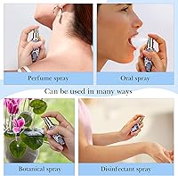 Vista 2 de LUEXBOX Botella de perfume portátil para viajes, mini dispensador de perfume recargable, 0.2 fl oz de piel sintética a prueba de fugas, pulverizador