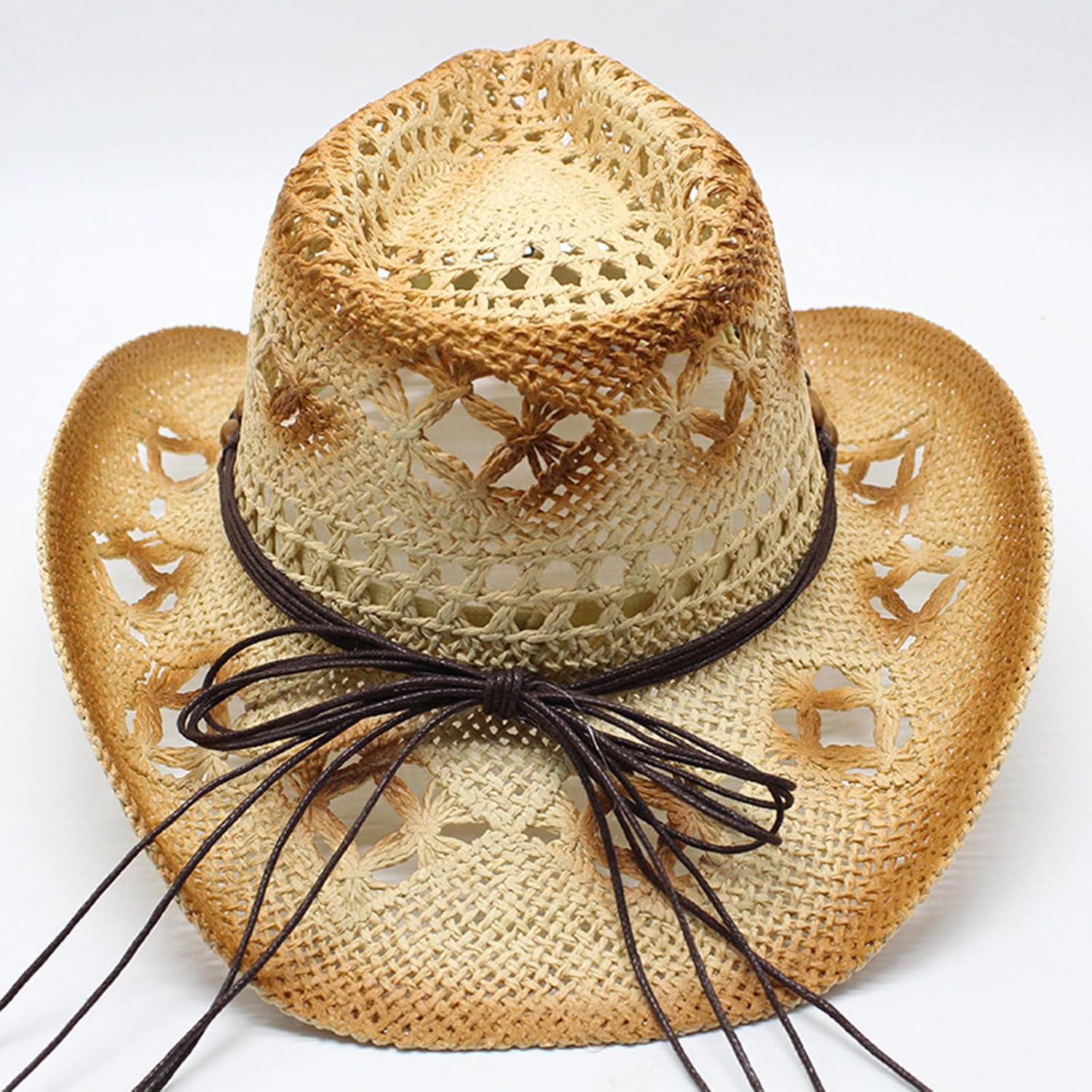 Unisex Crochet Anti-uv for Sun for Party Hat with Decor Top Cap with Lar