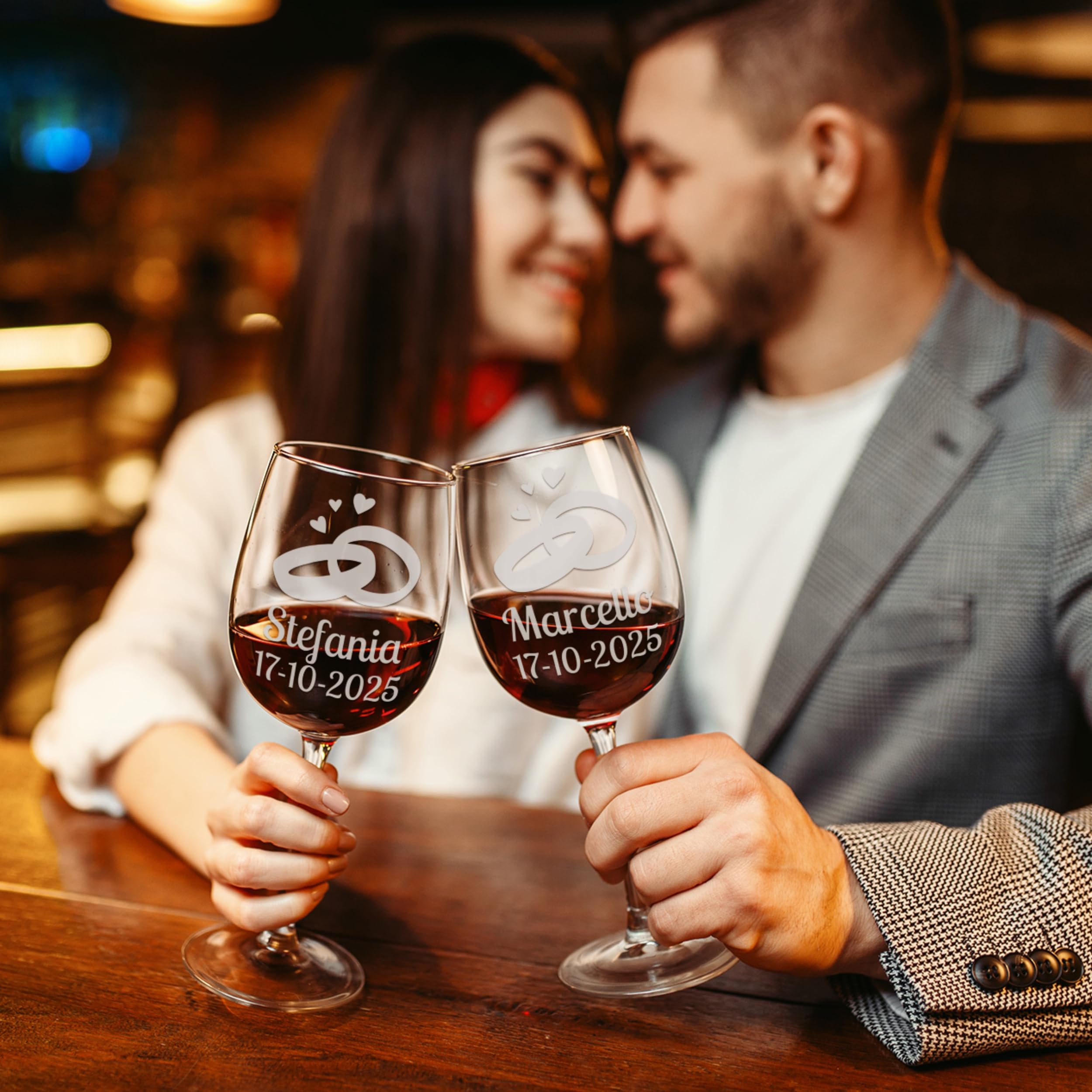 Aurìca Calice Vino Personalizzato Piegato Idee Regalo Donna E Uomo - Foto 6