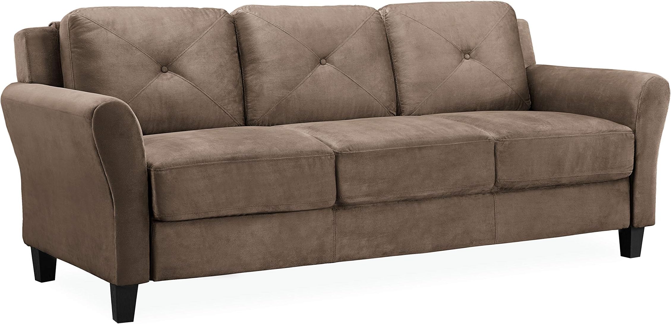 Lifestyle Solutions Harrington Sofa Microfiber Brown