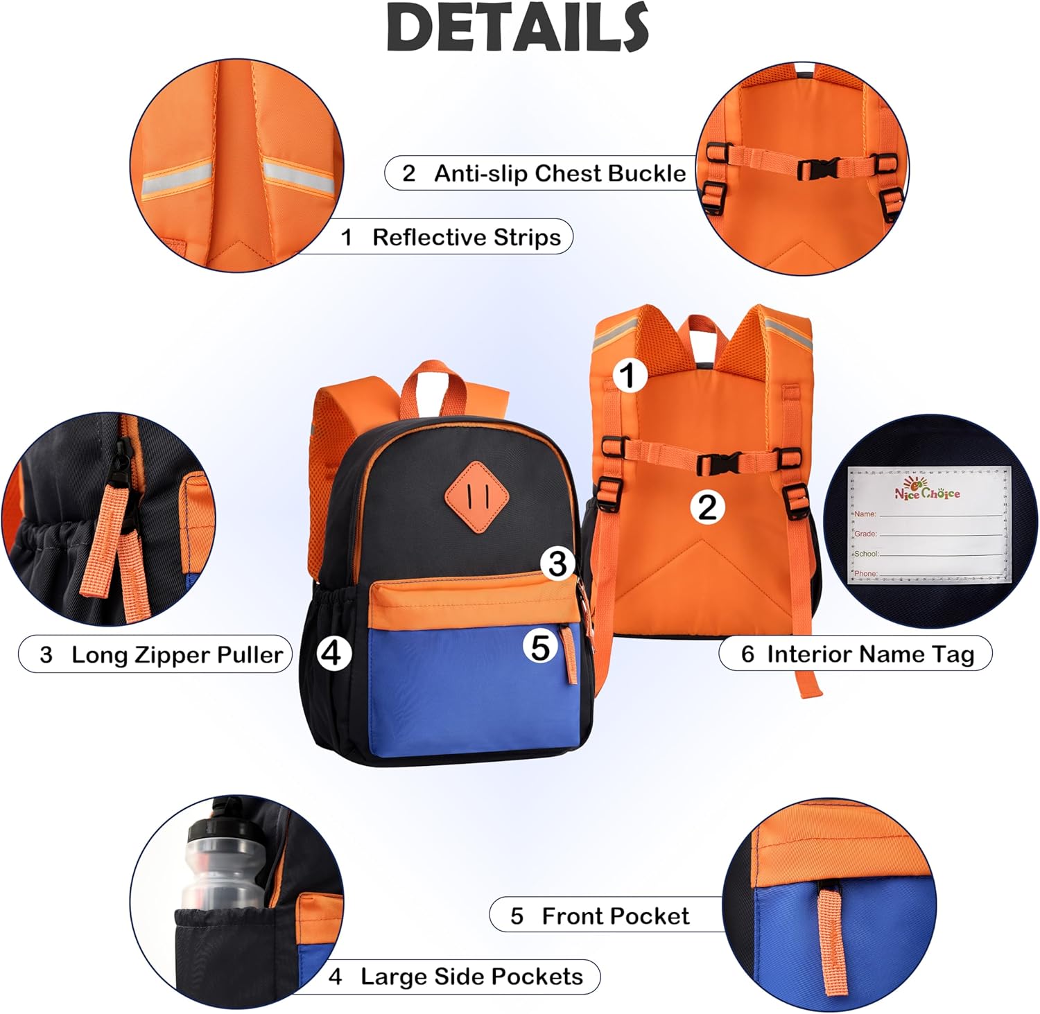 Toddler Mini Backpack for Boys Girls, Outdoor Lightweight Kindergarten Preschool Elementary School Backpack Bag for Little Kids Child,Travel & Everyday Use - Image 6