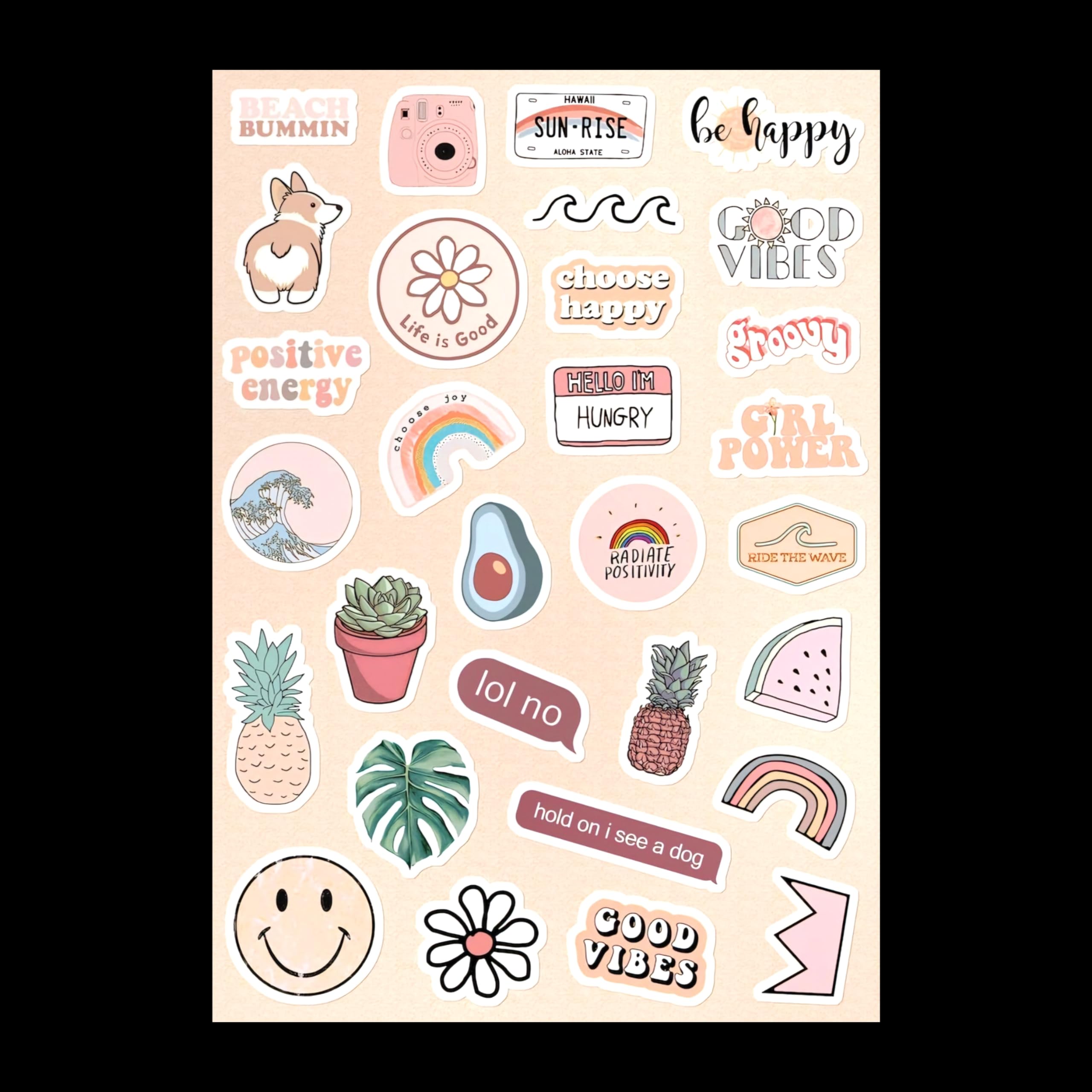 Aesthetic self adhesive Stickers- 30 pieces (Vintage addition)