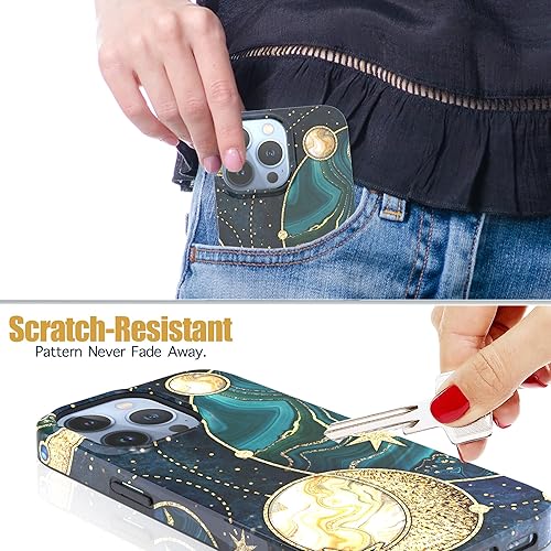 Miniatura 4 de RANZ Funda para iPhone 13 Pro, ultra delgada y brillante TPU a prueba de golpes a prueba de arañazos para iPhone 13 Pro (6.1") - Galaxia estrellas y