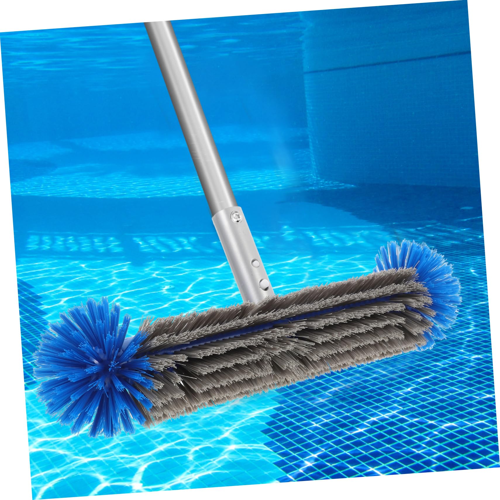 GALPADA Brosse de Piscine Robuste en Nylon et Aluminium pour Nettoyage Facile des Murs de Piscine, Accessoire Polyvalent pour Fête Entretien