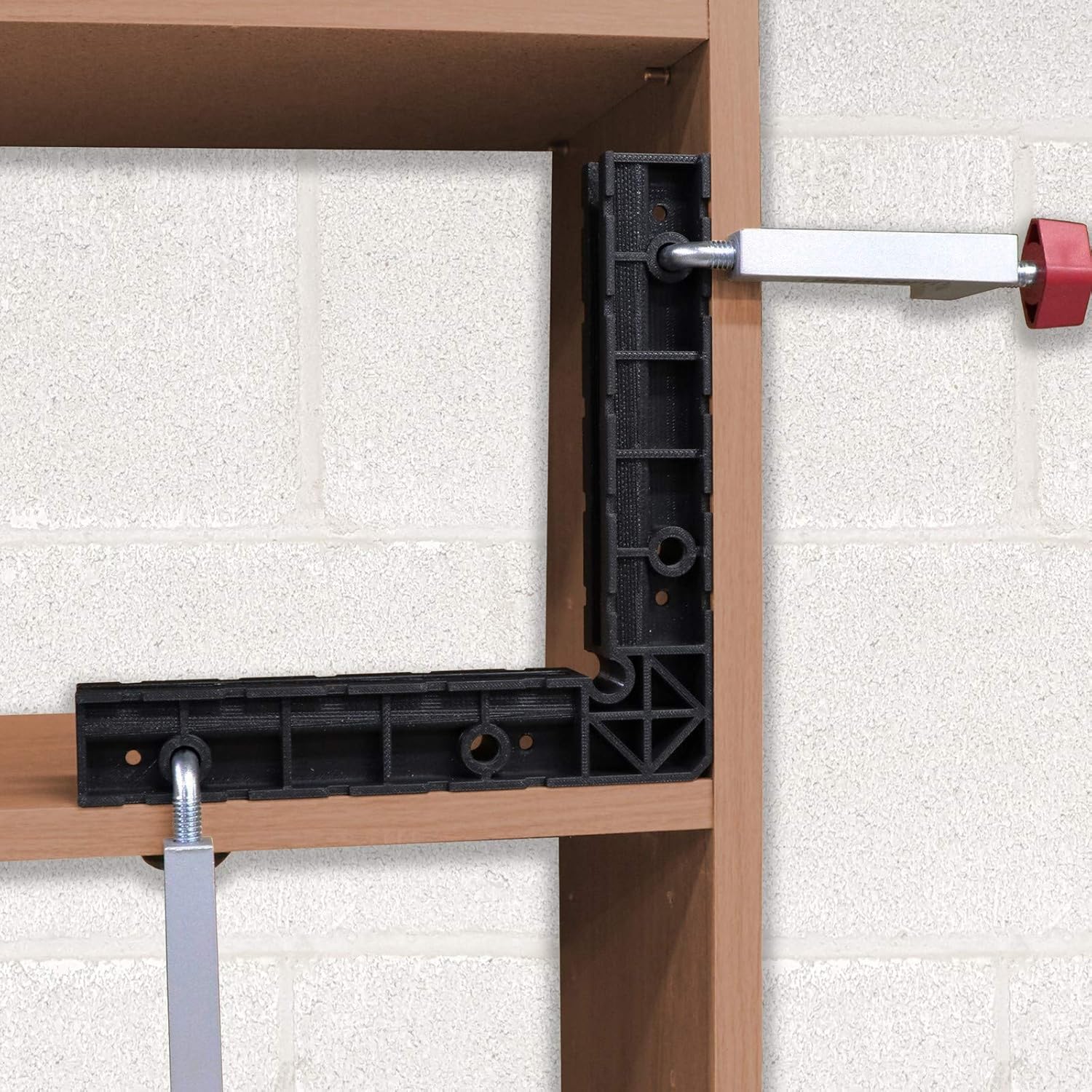Milescraft 4011 8" ClampSquares - 90 Degree Corner Clamp, Positioning/Assembly Squares for Pictures Frames, Boxes, Etc Black