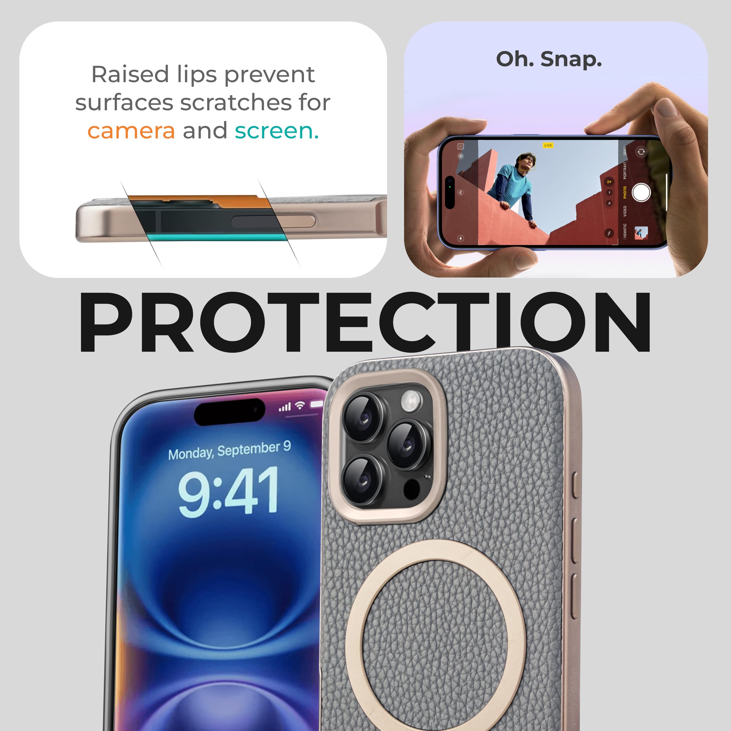PULOKA Magfit iPhone 16 Pro Max Case - Vegan Leather -3