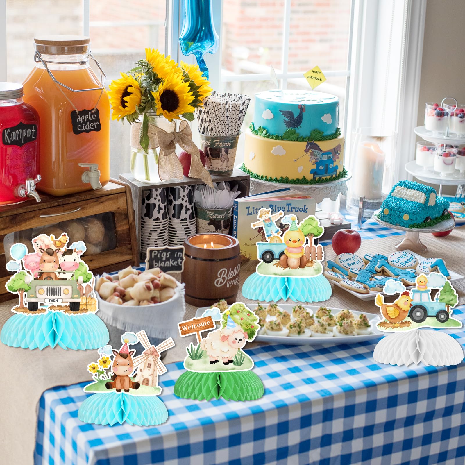 Baby Boy Noah\u0026#039;s Ark Party Decorations Barnyard Birthday Decorations  Farm Animal Birthday Tablecloths (3, image size:1600x1600