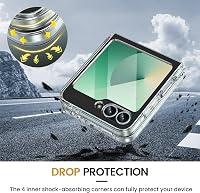 Doeshine Átlátszó Tok Samsung Galaxy Z Flip 7 FE/Z Flip 6 Telefonhoz - Ultravékony Szilikon TPU Védőtok Beépített Kijelzővédővel, Ütésálló P 5
