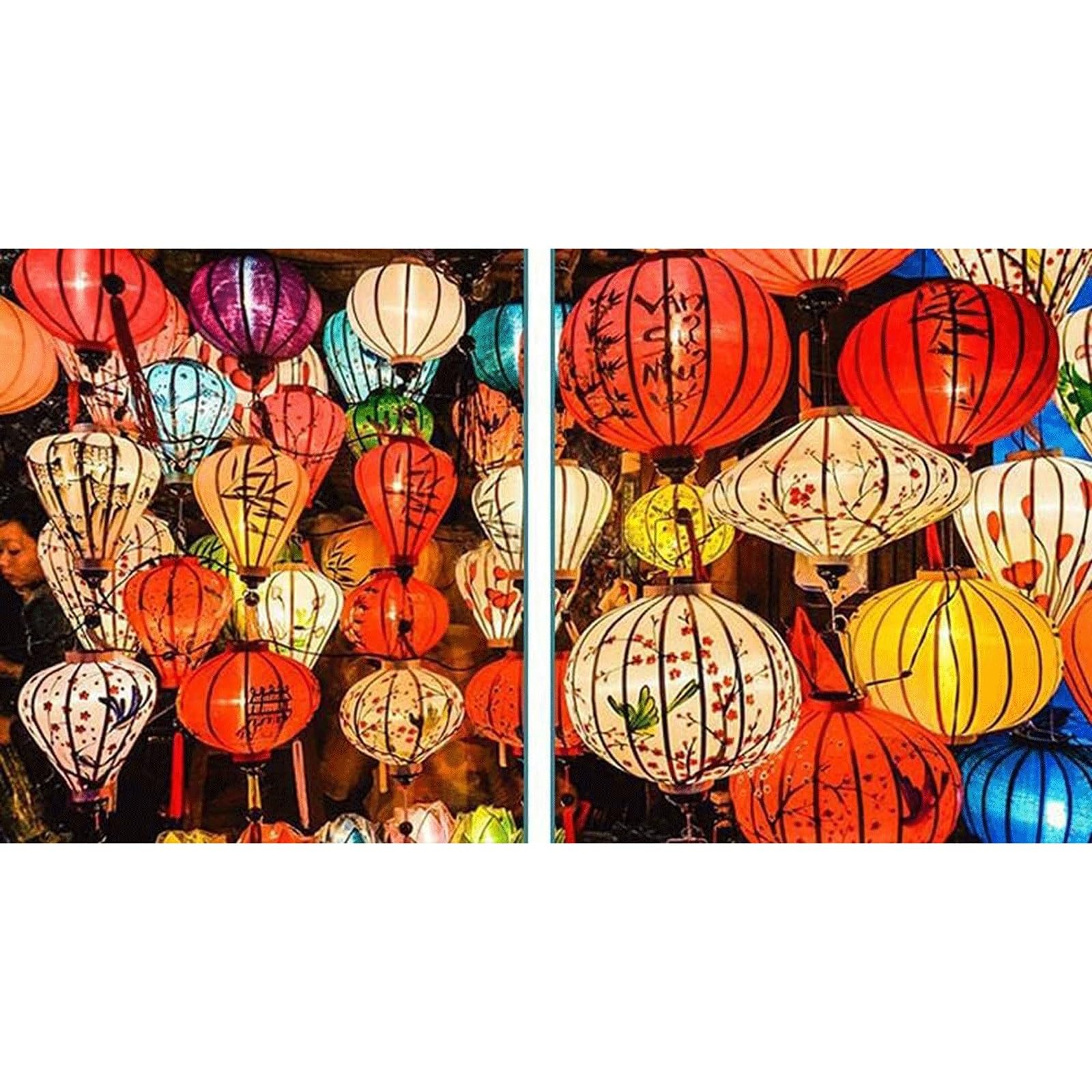 Lanterna appesa floreale rotonda lanterna di seta cinese da 12/14 pollici | Lanterne giapponesi vietnamite Lanterna for decorazioni for interni ed esterni(14inch)