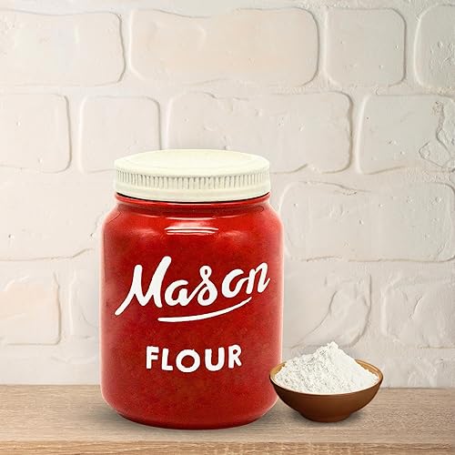 Miniatura 2 de Recipiente de harina Mason Jar  Tarros decorativos de harina  Tarros de almacenamiento de alimentos de cocina con tapas  Recipiente de cerámica para