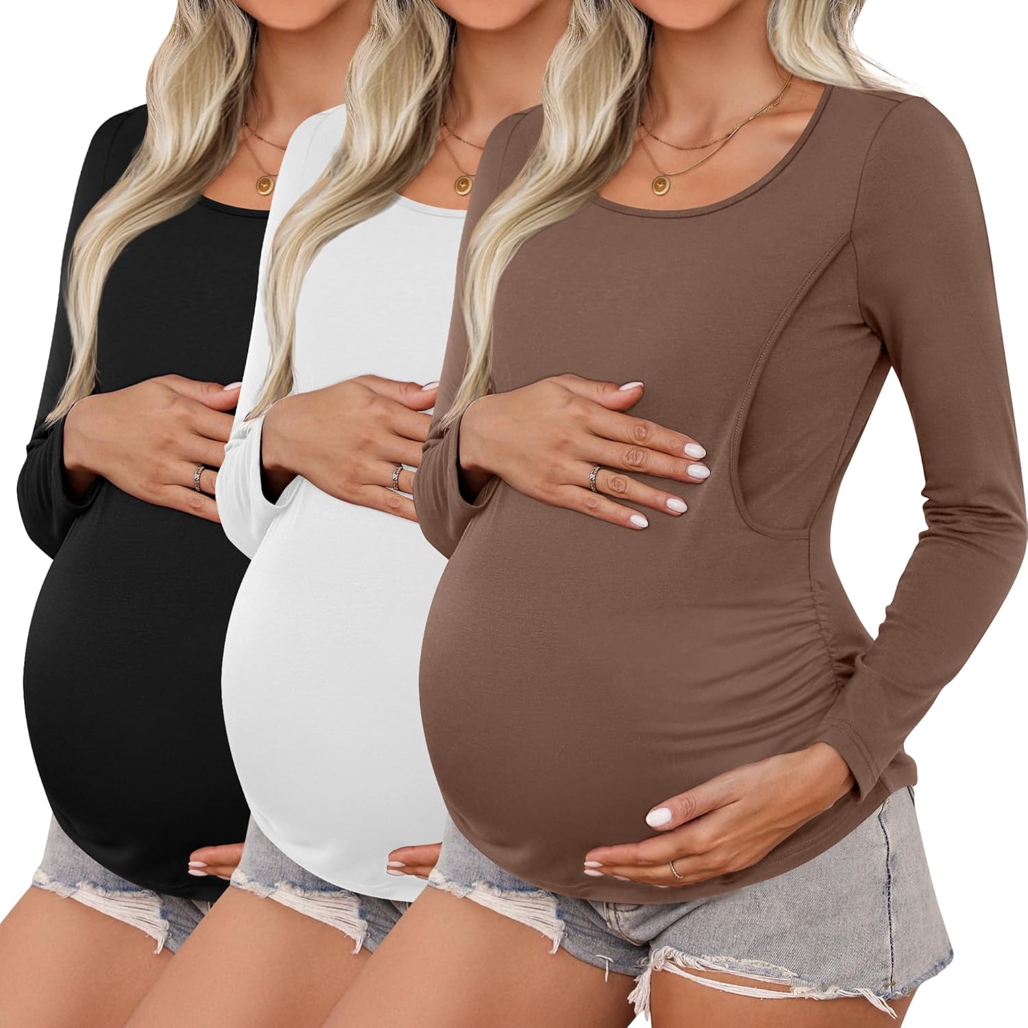 Ficerd Pack Womens Maternity Tops Nursing Shirts Togo Ubuy