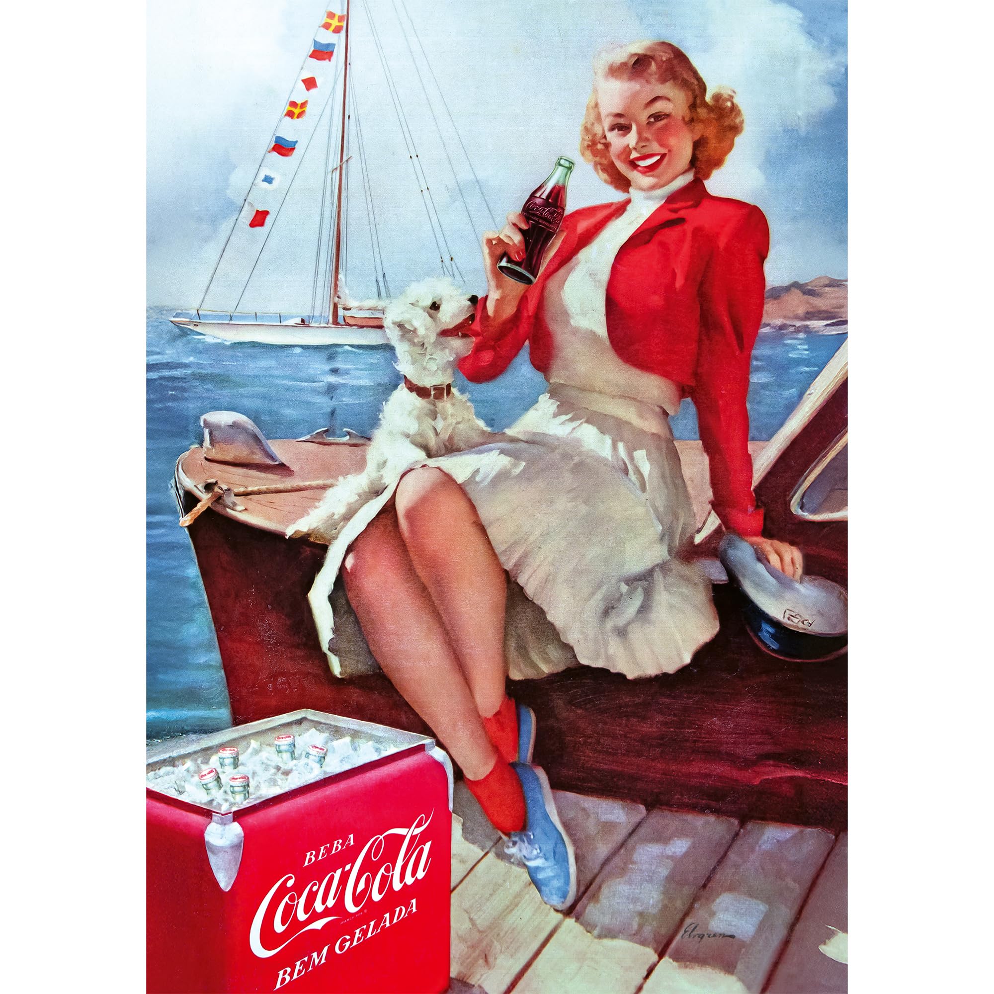 Trefl Premium Plus Quality - Puzzle Coca-Cola: Wohin auch Immer Sie gehen – 1000 Teile, Serie Zeitloser Motive, perfekte Passform der Teile, für Erwachsene und Kinder ab 14 Jahren