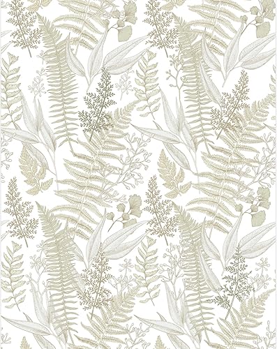 Aniboo Papel tapiz de hojas para despegar y pegar, papel de contacto con hojas para armarios, papel tapiz extraíble, autoadhesivo, papel tapiz de