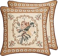 Vista 19 de patdrea Fundas de almohada de diseño floral vintage para sofá, fundas de almohada de lino marrón amarillo con patrón de pájaro y rosa, cojín
