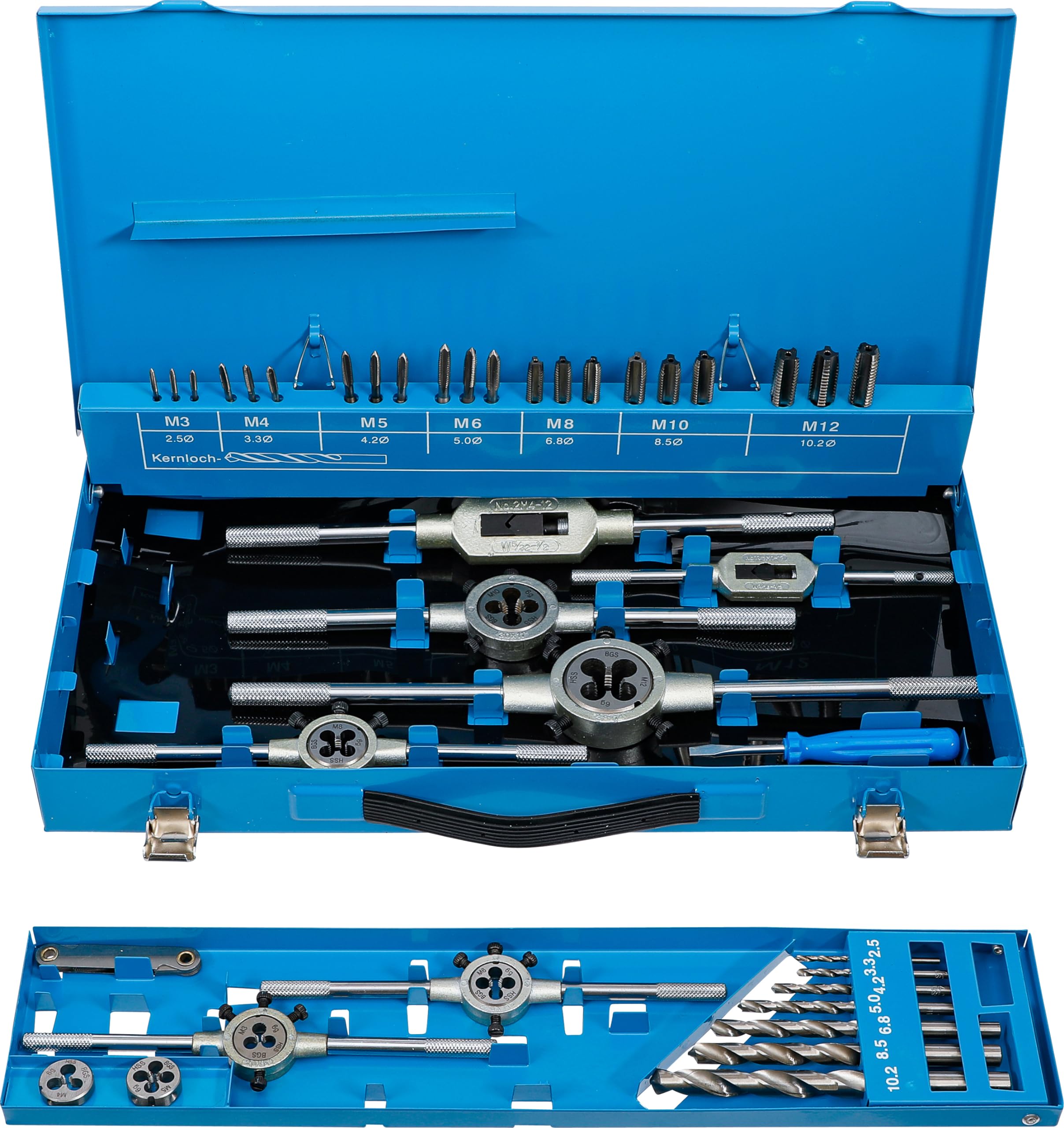 Bgs Silver/Blue 1927 | Tap And Die Set | M3 - M12 | 44 Pcs.