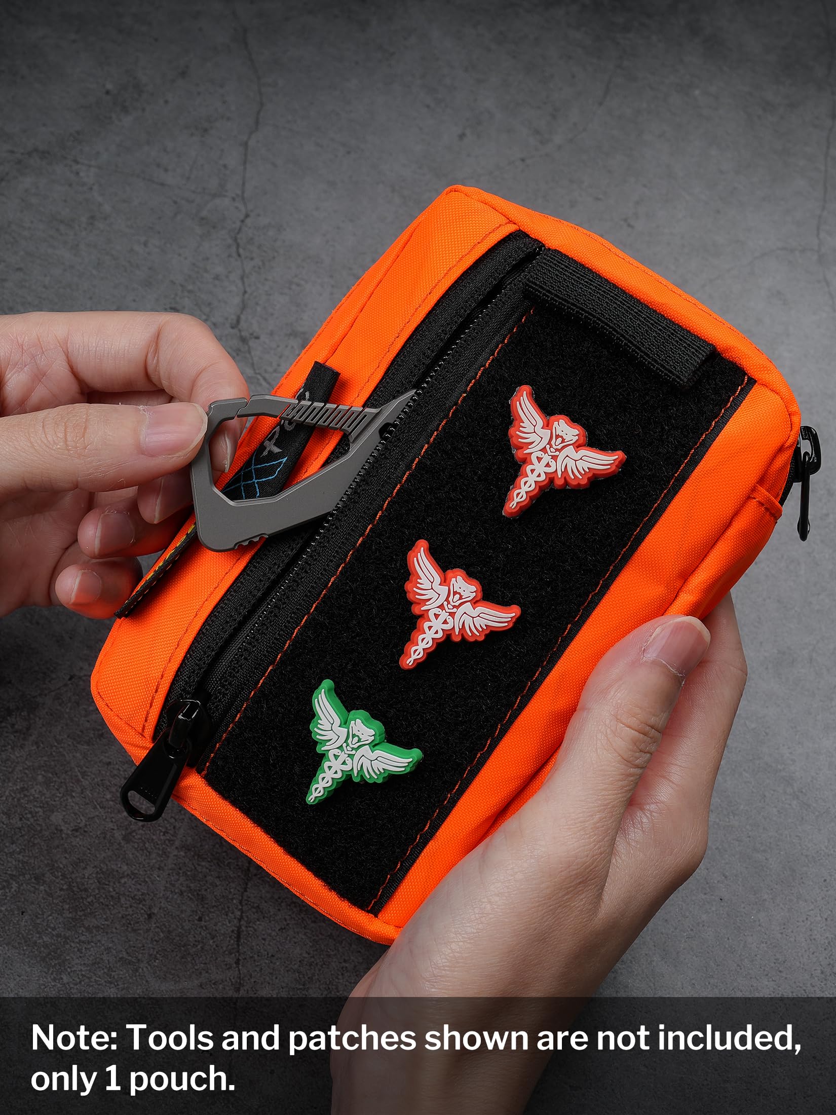 VIPERADE VE26 EDC Pouch Organiser with 11 Compartments, Small Tool Pouch with DIY Patches Area - Image 3