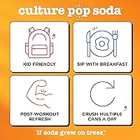 Vista 7 de Culture Pop Soda - Bebida probiótica espumosa, 40 calorías por lata, soda vegana para la salud intestinal, sin OMG, GF, sin azúcar añadida, paquete