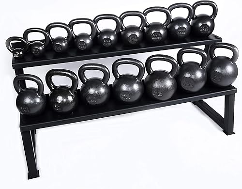 Ader Premier - Juego de pesas rusas con DVD (5, 10, 15, 20, 25, 30, 35, 40, 45, 50 libras) y alfombrilla de goma