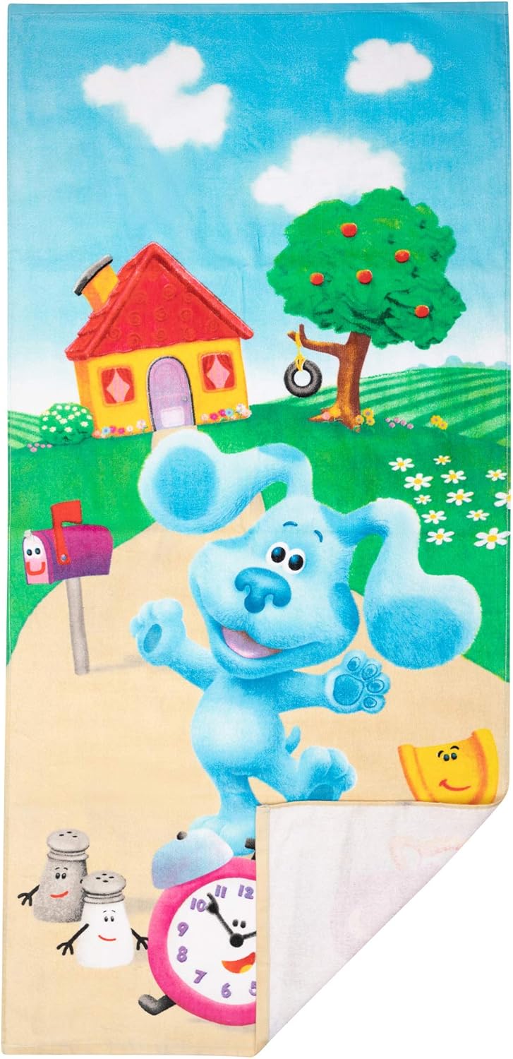Franco Kids Super Soft Cotton Bath/Pool/Beach Towel, 58 In x 28 in, Blues Clues - Image 5