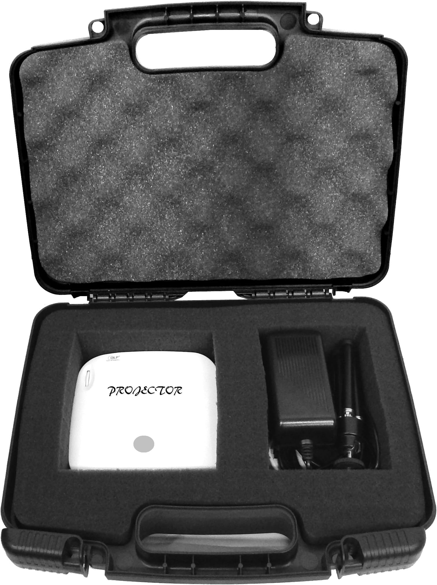Pico Mini Projector Case Compatible with LG CineBeam PF50KA, PH30JG, PF50, PH30, PH150G, PH550 and Other Pico Projectors and Accessories - Hard Shell Outer and Customizable Foam, Case Only