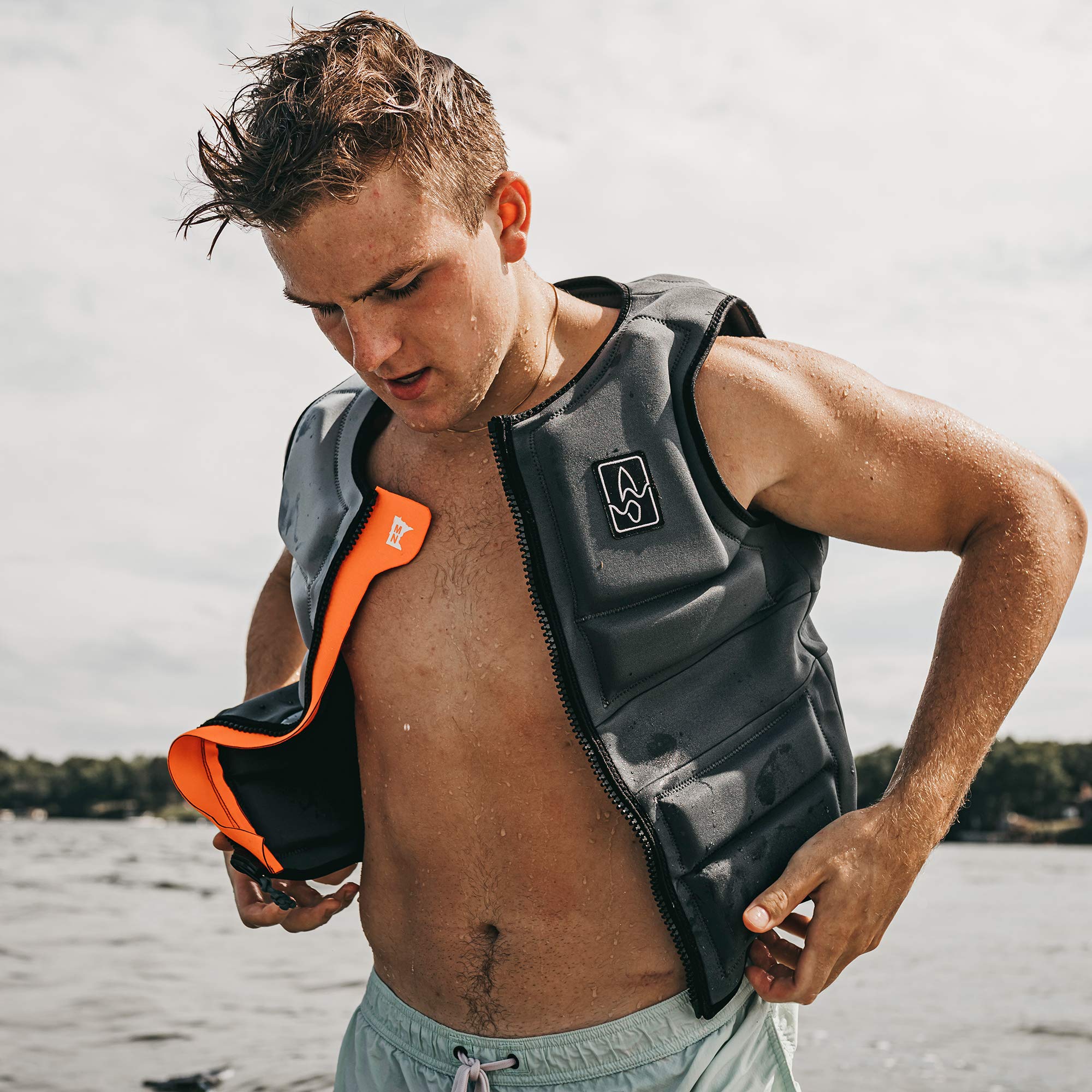 Mens Neoprene Wakesurf Comp Vest - Designed Exclusively for Wake