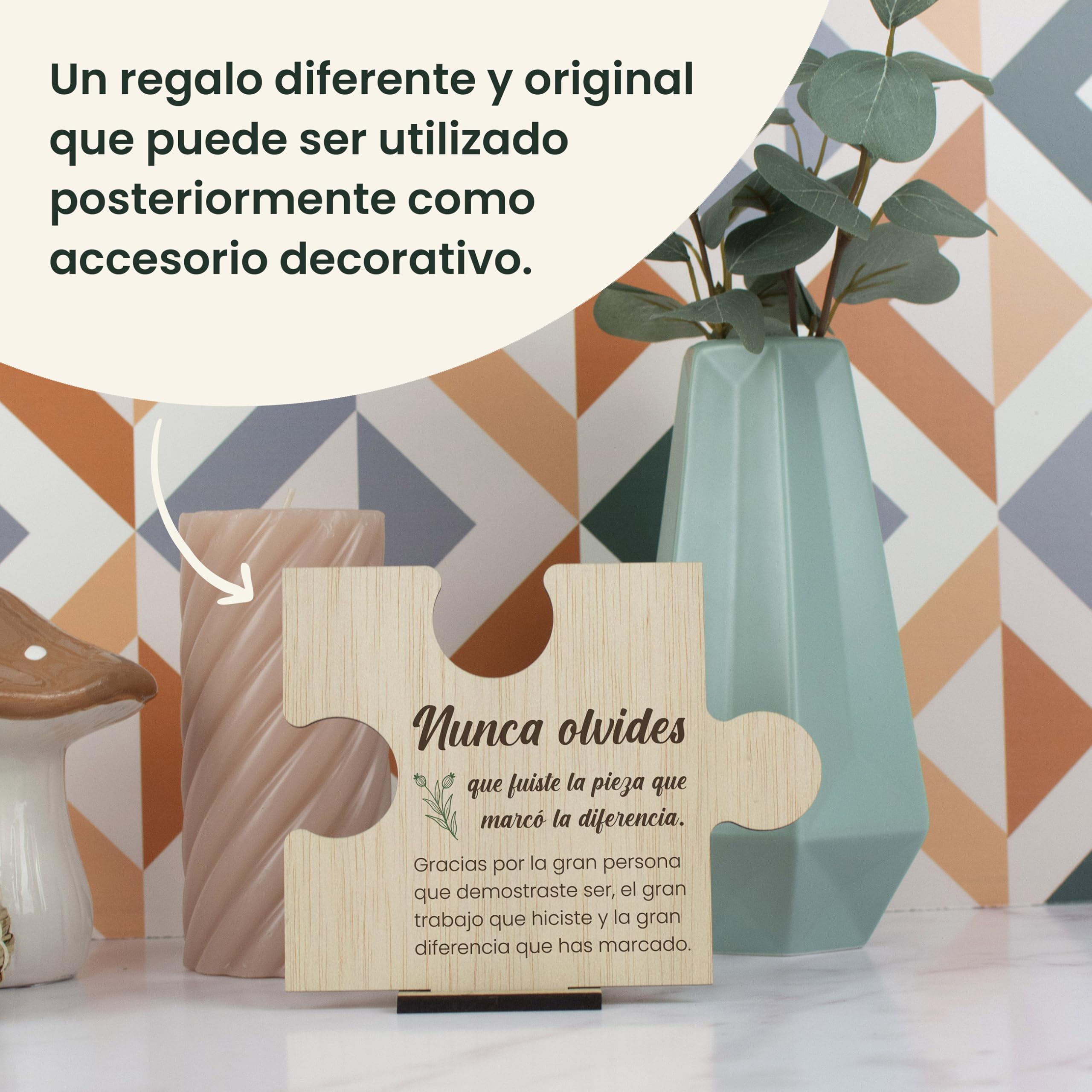 CONTRAXT Tarjeta regalo de despedida madera. Tarjeta detalle regalo original despedida compañeros trabajo profesores maestras jefes fin de curso graduaciones amigas que se van (Despedida)