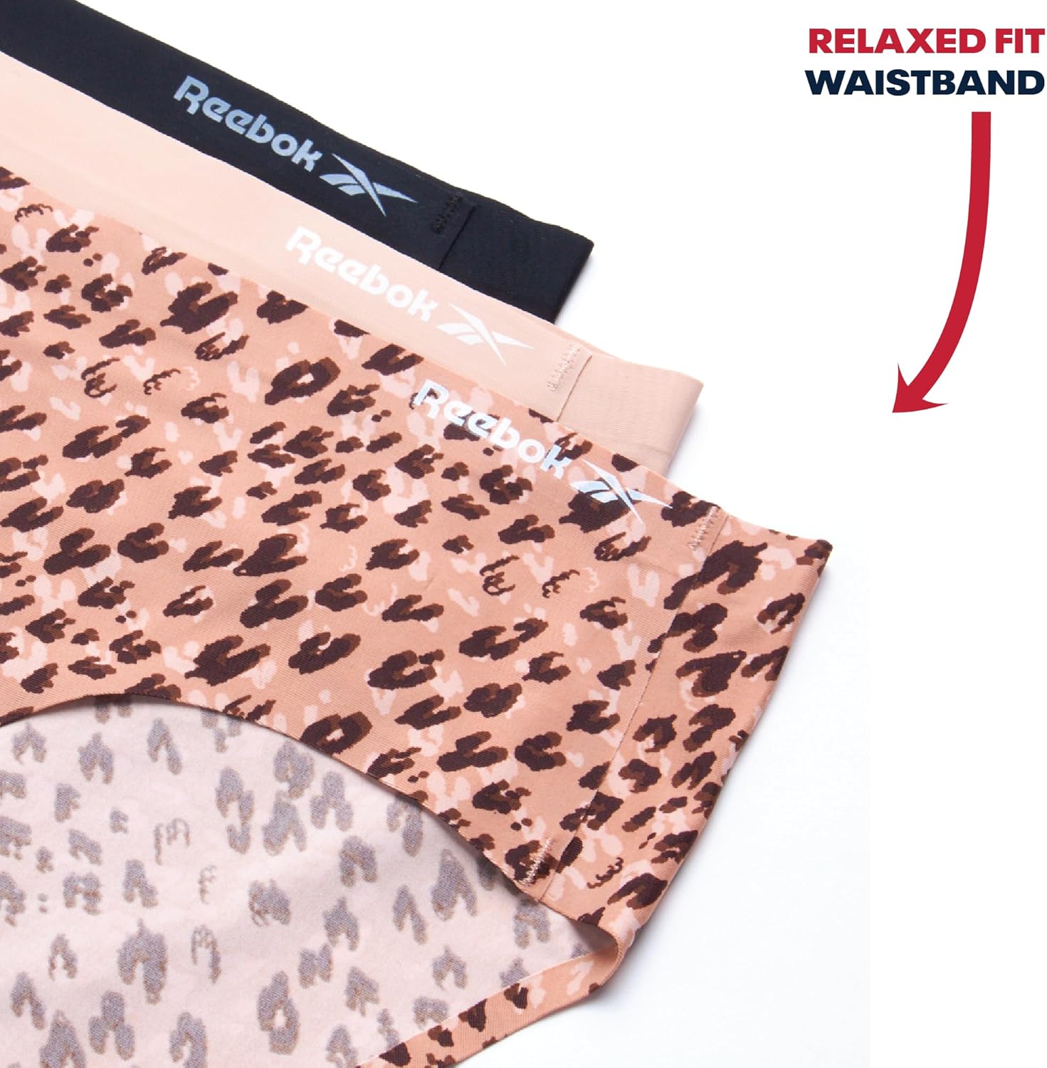 Reebok Womens Hipster Panties - 3 Pack Breathable Seamless Hipster Panties for Women No Show Briefs Tagless Womens Underwear - Image 5