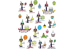 Teacher Created Resources Pete The Cat Happy Birthday Stickers, 120 Pieces