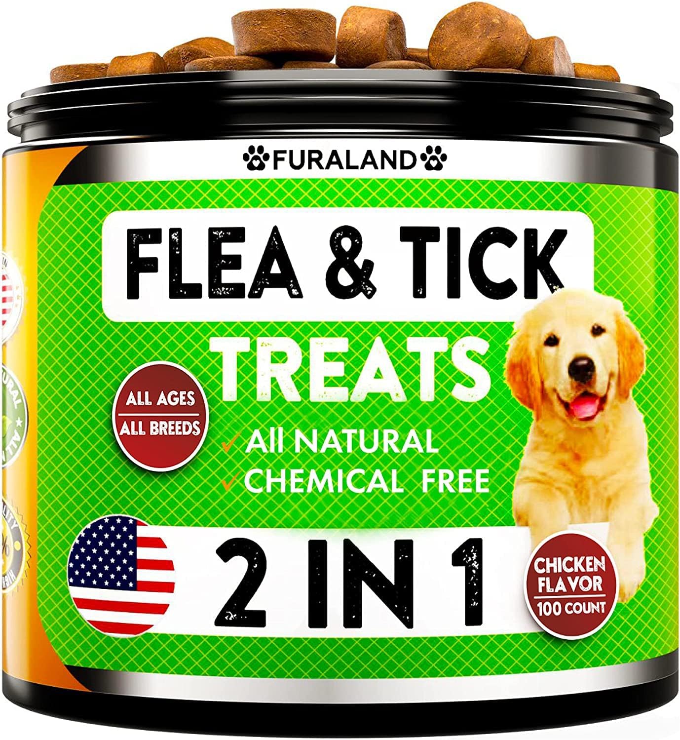 FURALAND Flea Chews for Dogs Made in USA Vet